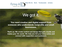 Tablet Screenshot of flyingdogcreative.com